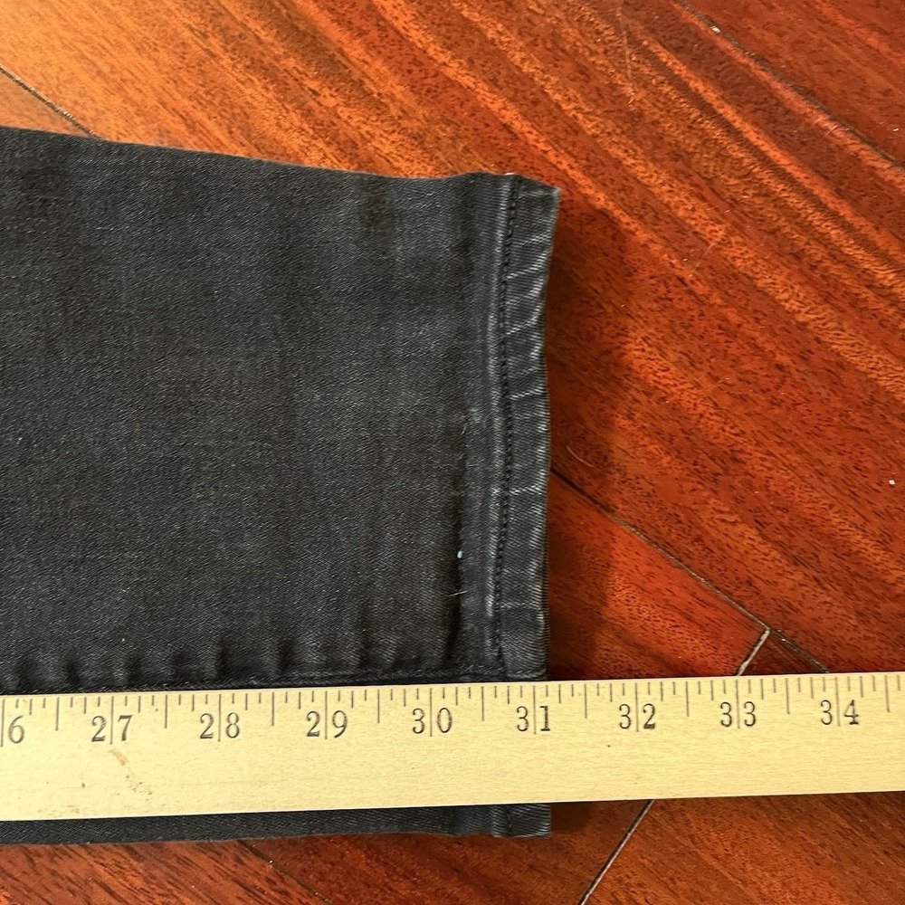 American Eagle Jeans Mens 36x32 (36x31) Dark Gray Skinny Flex Stretch Grunge * - Picture 9 of 12